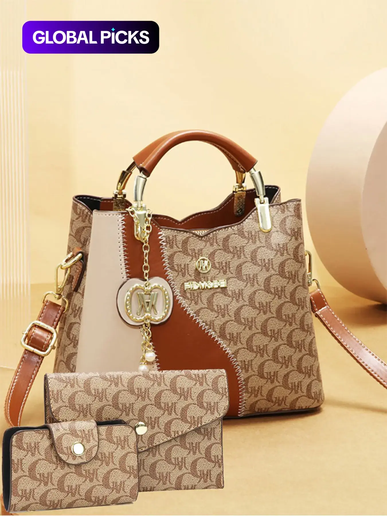 Classic Fashion Versatile Shoulder Bag, High-End Vintage Print Crossbody Backpack, Large Capacity Women's Bag, Casual Handbag Satchel, Casual Geometric Pattern, Aesthetic Shoulder Handbag, Fashionable Bag
