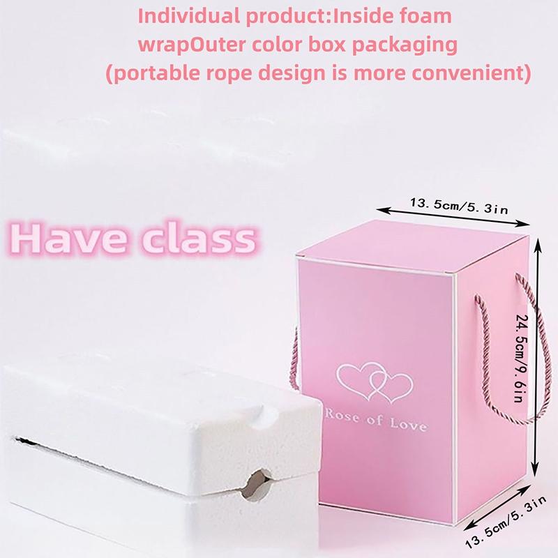 Artificial Rose Bear Gift with Glass Dome, 1 Count Battery Powered Romantic Glass Cover Rose Bear Flower Gift with Light, Decorative Flower for Home Party Wedding Anniversary, Rose Teddy Bear(without Battery)