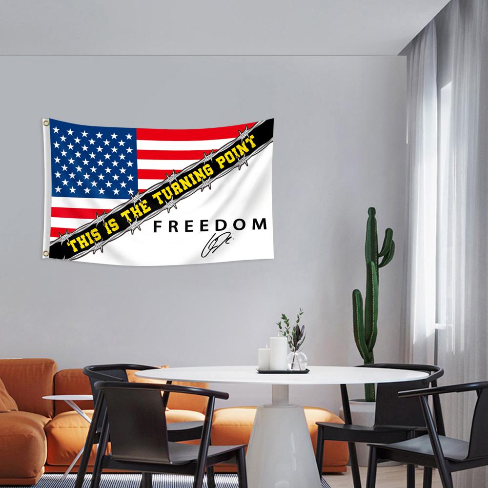 American Patchwork Freedom Flag, Freedom Theme, Perfect Decorative Flag for Outdoor, Balcony, Yard, Indoor, Dormitory, Ideal for Those Who Love Freedom