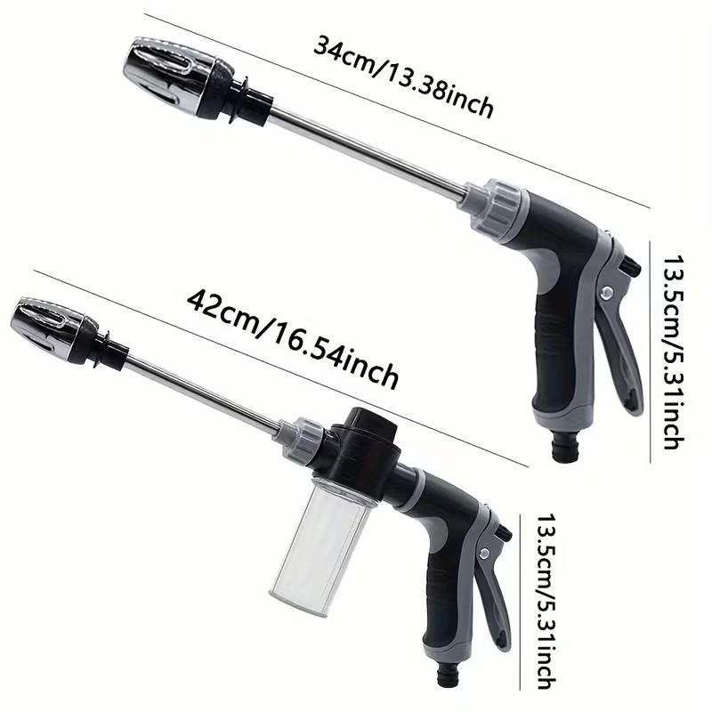 High Pressure Car Wash Gun, Upgrade Thick Rod, Plastic Body, Copper Nozzle, Garden Hose Sprayer, Multi-Function Watering Tool