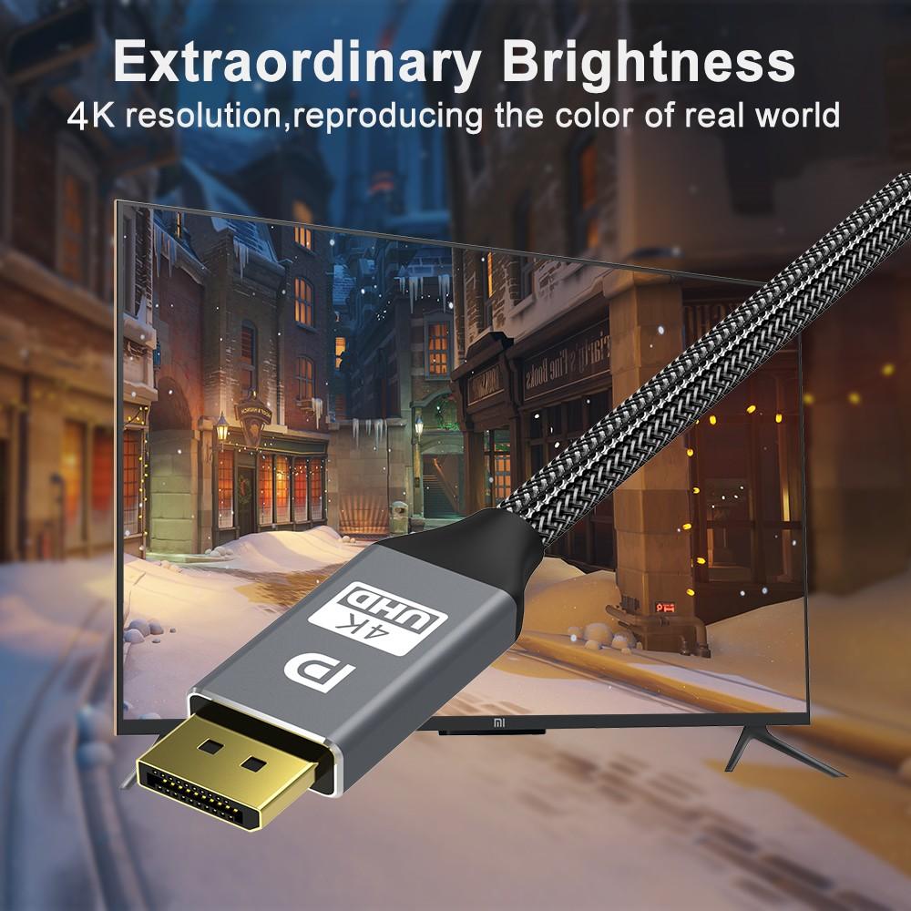 Dp1.2 4K Display Port Cable, 240hz 144hz 165hz Adapter, Compatible with PC Laptop TV, High-Performance Video Connection