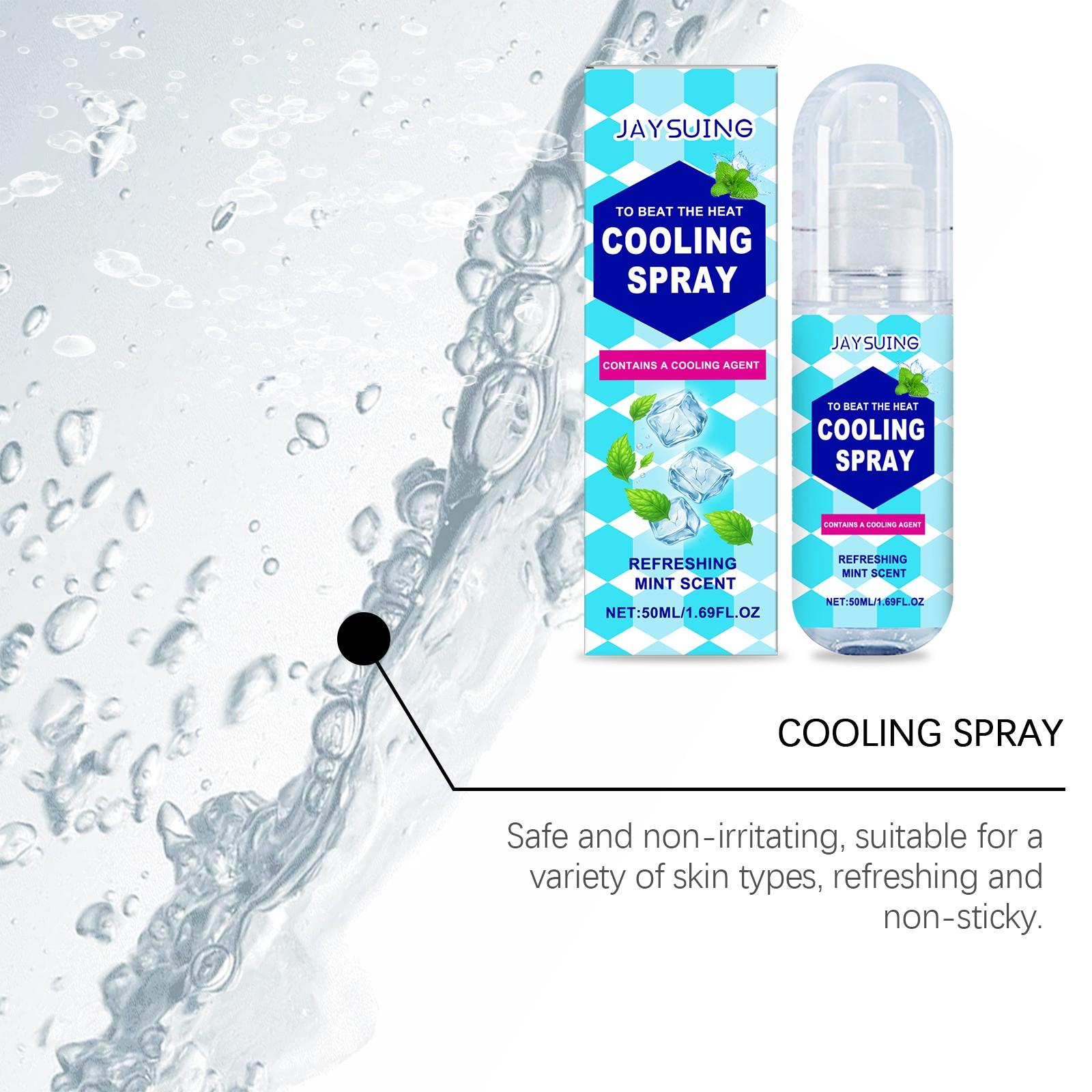 50ML Outdoor Cooling Spray, Portable Summer Body Refreshing Mist, Long-Lasting Cool Scent, Essential for Outdoor Travel, Suitable for All Skin Types