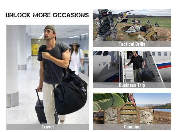 VOTAGOO 130L Travel Duffle Bag Large Capacity Waterproof Full-Access Opening Foldable Military Backpack Travel for Outdoor Camping Hunting Weekender Gym Traveling Workout Deployment VOTAGOO 130L Travel Duffle Bag Large Capacity Waterproof Full-Access Opening Foldable Military Backpack Travel for Outdoor Camping Hunting Weekender Gym Traveling Workout Deployment