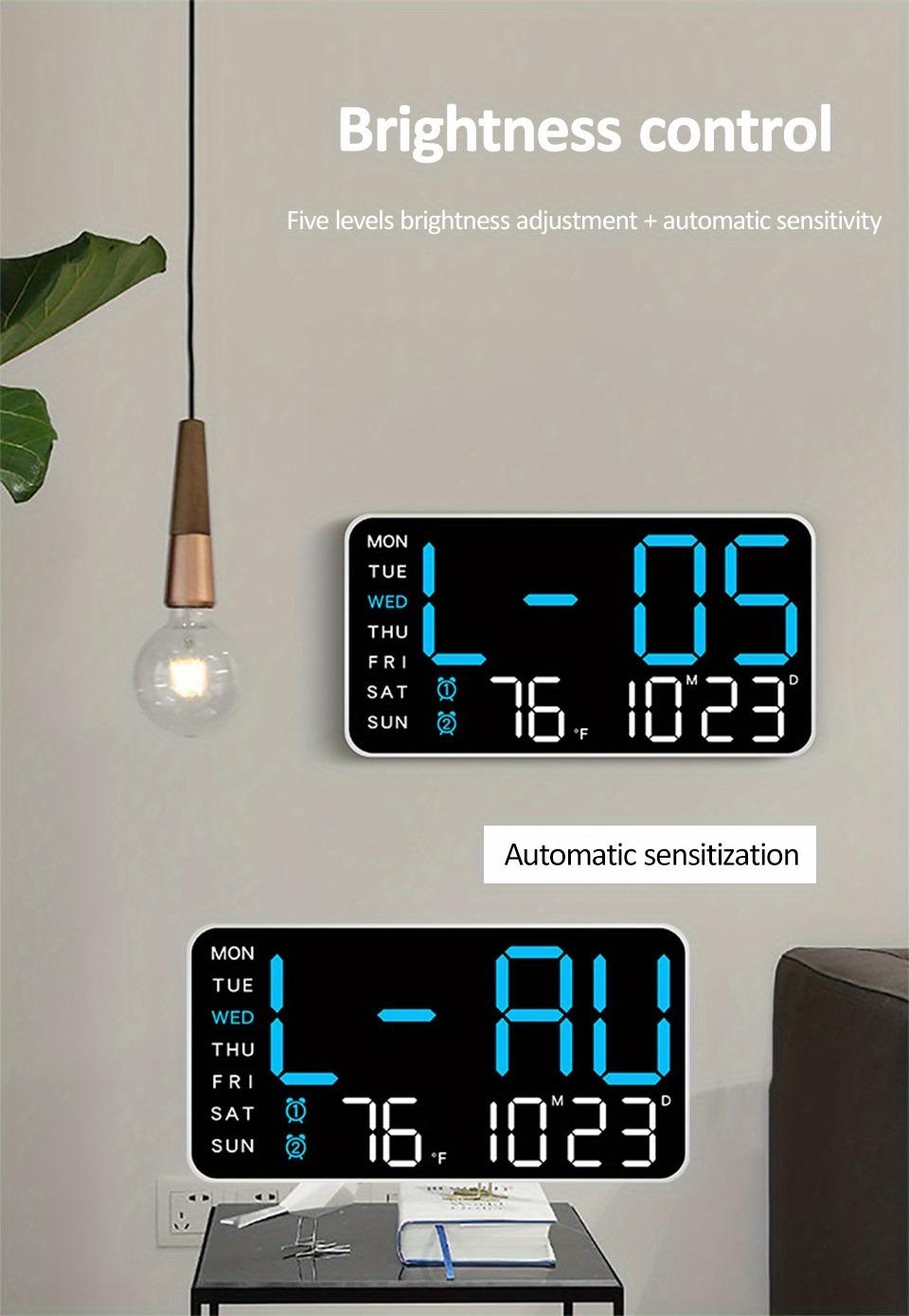 Large Digital Wall Clock with LED Display, Led Alarm Clock, Date & Temperature Timer, Ideal Gift for the Elderly, Living Room & Bedroom Decor, Creative Decorative Clock, Led Wall Clocks Large Digital Wall Clock with LED Display, Led Alarm Clock, Date & Temperature Timer, Ideal Gift for the Elderly, Living Room & Bedroom Decor, Creative Decorative Clock, Led Wall Clocks