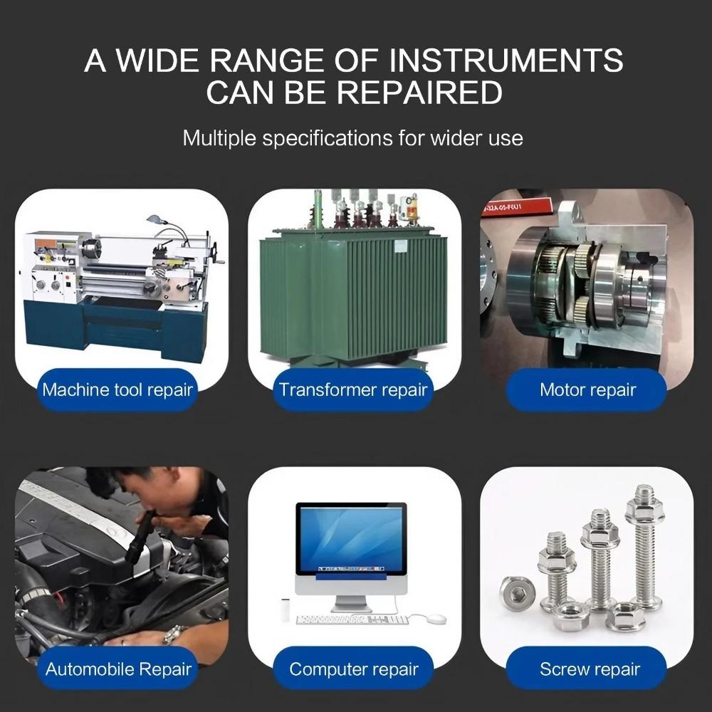 Heavy Duty Manual Tapping Tool Kit, Pipe Threader Kit, Thread Repair Set with Tap Wrench, for Metal & Wood, Industrial Thread Restoration, Automotive & Home Repair Thread Correction Kit, Universal for Pipes and Plates