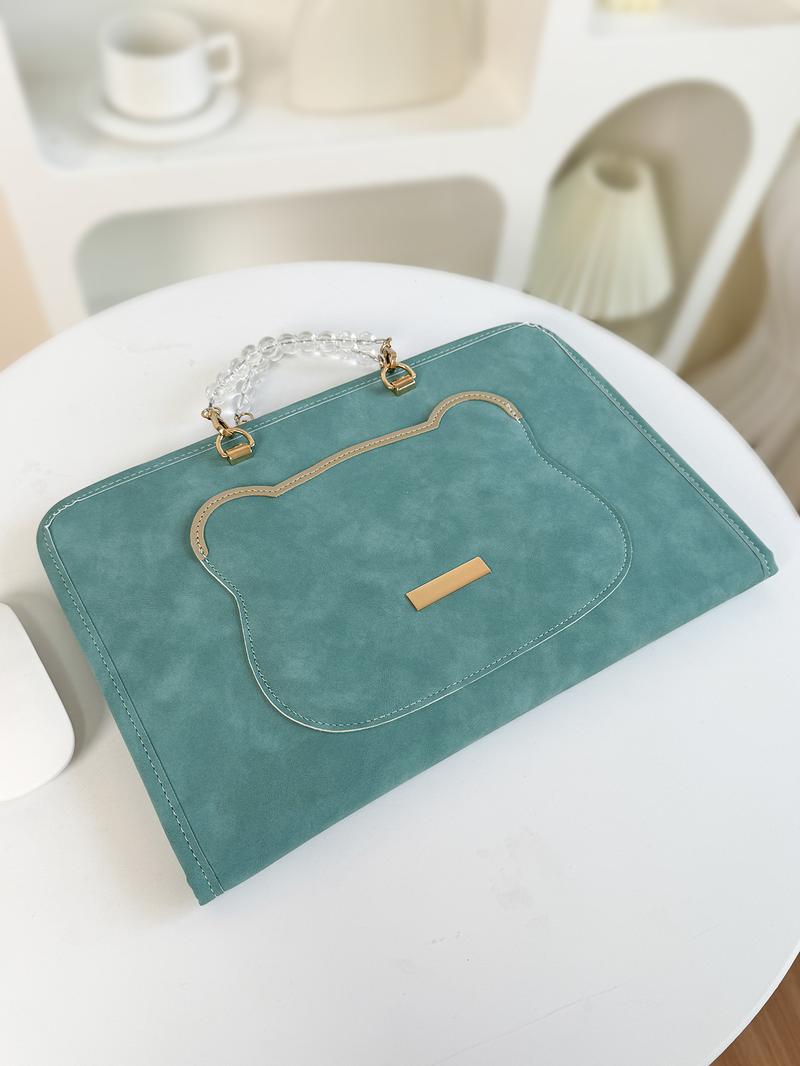 Cute Blue Commuter Laptop Bag, Laptop Sleeve, High-End Feel Notebook Protector Case, Stylish Handheld Computer Cover, Perfect for Daily Use