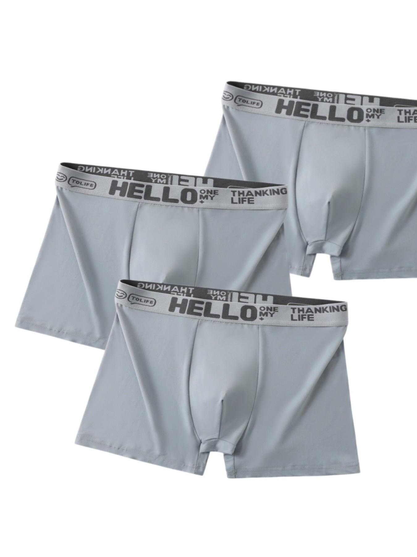 Three-Pack Light Men's Briefs, Ultra-Soft Breathable Underwear, Elastic Waist, Anti-Chafe, Moisture-Wicking, Daily Wear