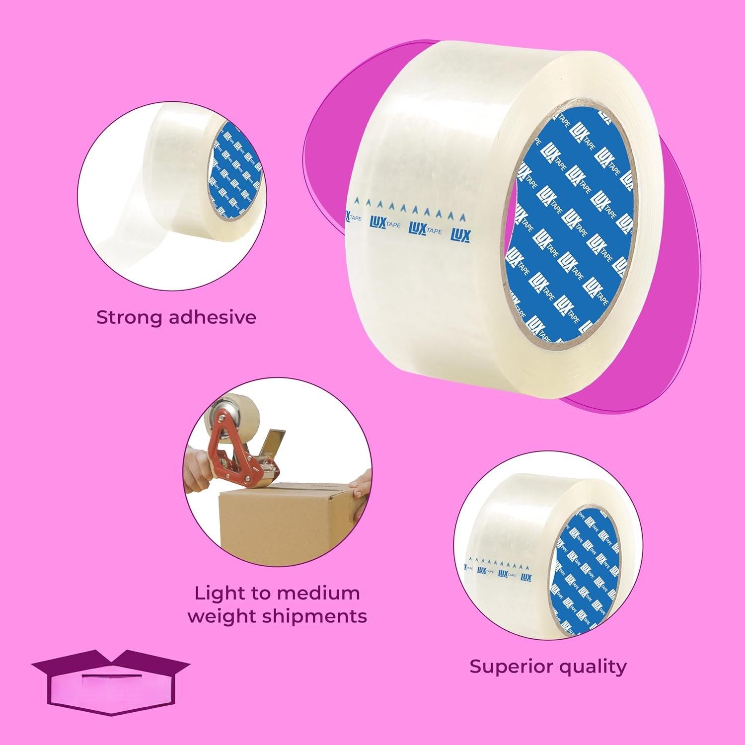 2" x 55 Yards Clear Packing Tape - 6 Roll Carton - Warehouse Grade Adhesive for Shipping, Moving & Packaging - Standard Strength 1.85 Mil Box Sealing Tape 2" x 55 Yards Clear Packing Tape - 6 Roll Carton - Warehouse Grade Adhesive for Shipping, Moving & Packaging - Standard Strength 1.85 Mil Box Sealing Tape