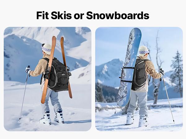 fathersdaygift VEVOR Ski Boot Bag, 70L, Snowboard Boots Travel Backpack for Men Women, with Waterproof Exterior Bottom, Durable 1680D Oxford, Bag for Skis, Snowboard, Helmet, Goggles, Gloves, Accessories (Black) fathersdaygift VEVOR Ski Boot Bag, 70L, Snowboard Boots Travel Backpack for Men Women, with Waterproof Exterior Bottom, Durable 1680D Oxford, Bag for Skis, Snowboard, Helmet, Goggles, Gloves, Accessories (Black)