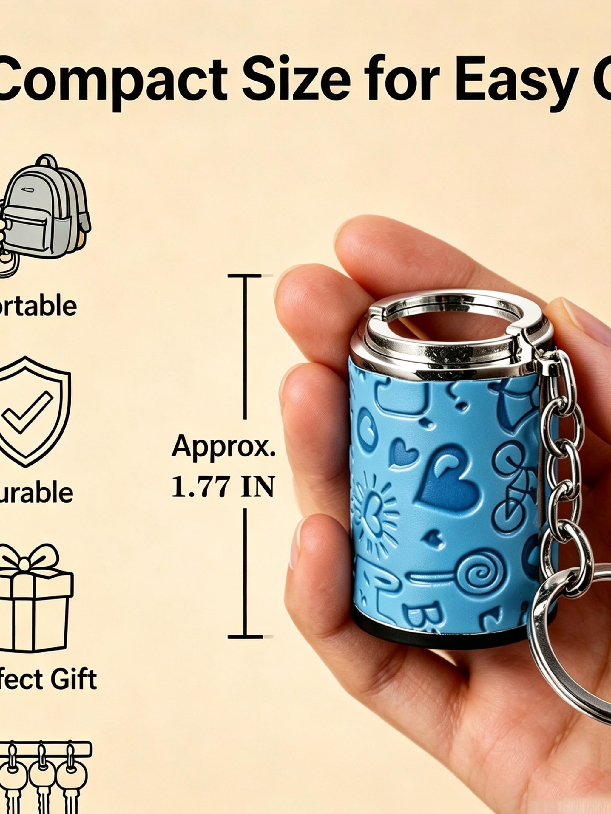 Creative Coin Holder Keychain, Fashionable Portable Change Container, Metal Coin Jar Key Ring, Unique Personalized Accessory, Gift Keychain