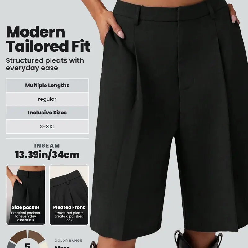 Women's Minimalist Casual Solid Color Fitted Pants, Comfortable and Aesthetic Stylish Trousers, Fashion Casual Comfy, Perfect for Daily Wear, Ladies Fashion Essential, Everyday, Casual Style Bottoms