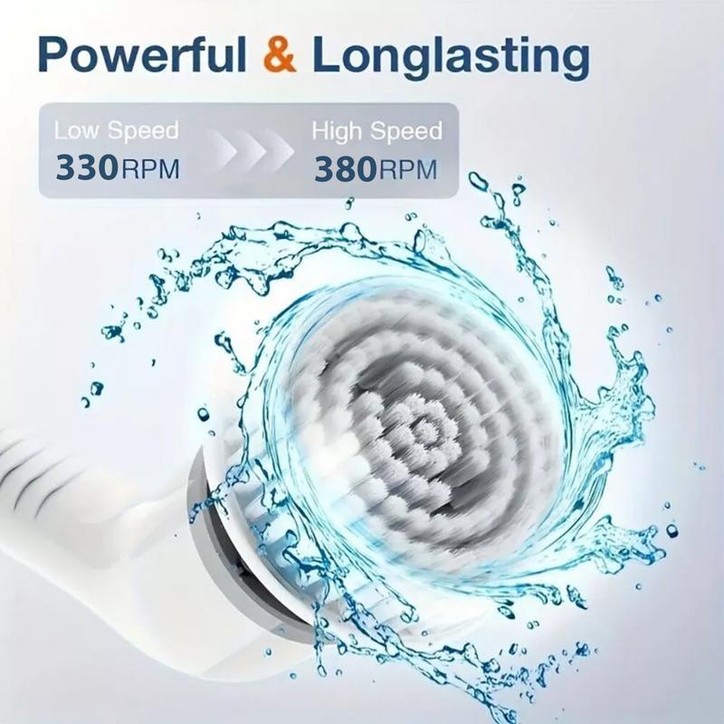 Electric Spin Scrubber, Cordless Shower Scrubber Full-Body IPX7 Waterproof, Electric Cleaning Brush with 4 Replaceable Brush Headsand 3 Adjustable Extension Handle, 2-Speed for Bathroom, Kitchen, Toilet, Window, Pool, tiktok shop deals