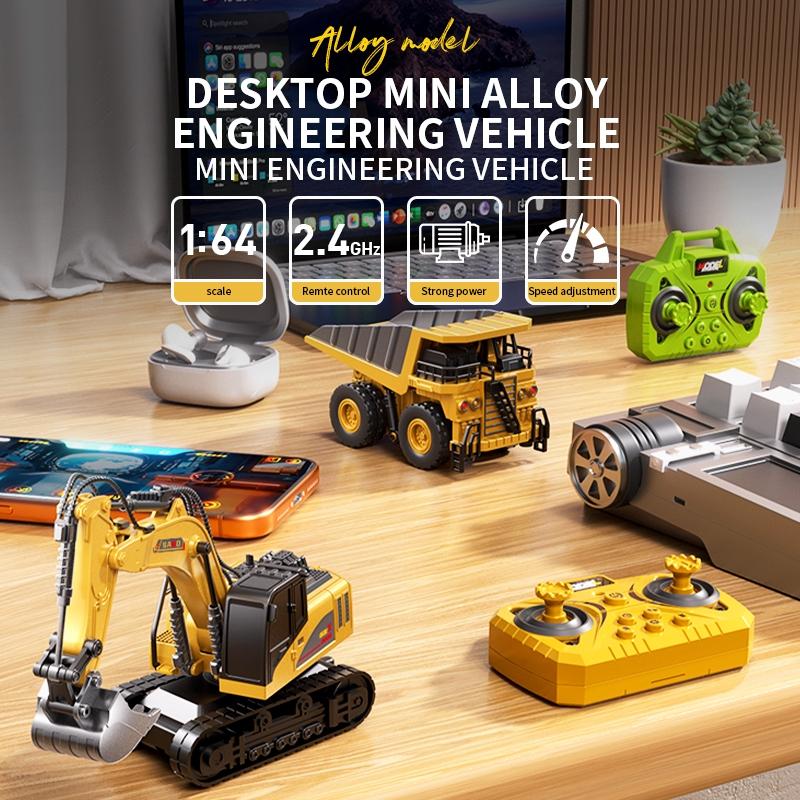 1:64 Remote Control Engineering Vehicle, Alloy Body with Lights and Sound, APP-Controlled, Christmas Gift for Boys and Girls