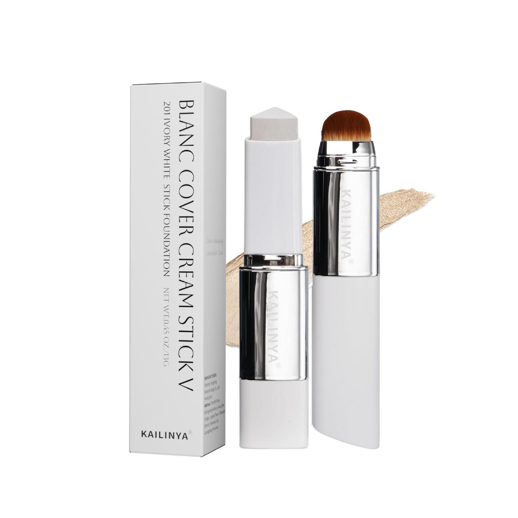 Dual-Ended Color-Changing Foundation Stick, Concealer, Contour, Highlighter, Long-Lasting, Flawless Finish, No Cakey Makeup