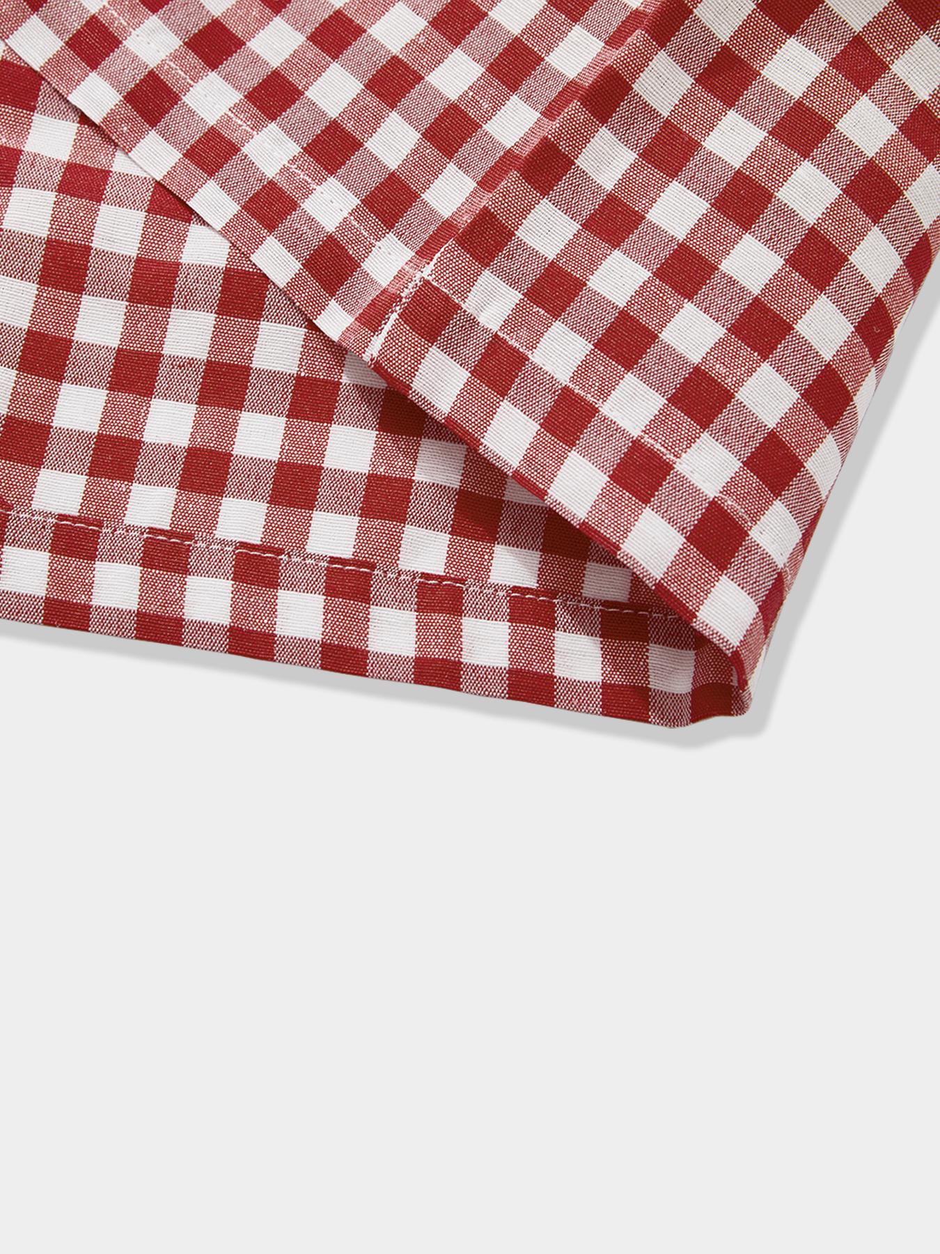 Men's Regular Fit Horse & Letter Print Short Sleeve Shirt, Casual Retro Gingham Shirt for Daily Wear, Fashion Aesthetic Men's Top for Summer