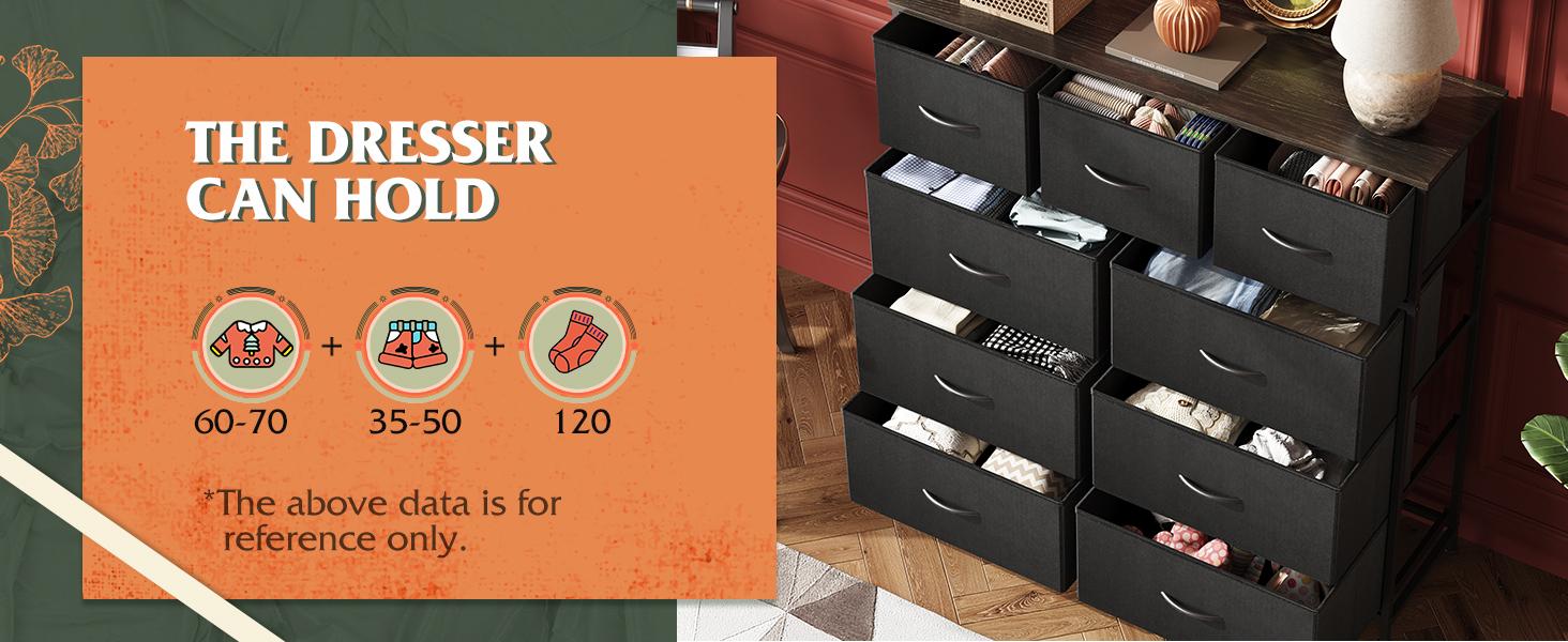 9-Drawer Dresser Organizer with Fabric Bins, Sturdy Steel Frame & Wood Top - Space-Saving Storage Tower for Bedroom, Closet, Hallway, Nursery - Easy Pull Handles, Modern White Design, Perfect for Home Organization 9-Drawer Dresser Organizer with Fabric Bins, Sturdy Steel Frame & Wood Top - Space-Saving Storage Tower for Bedroom, Closet, Hallway, Nursery - Easy Pull Handles, Modern White Design, Perfect for Home Organization