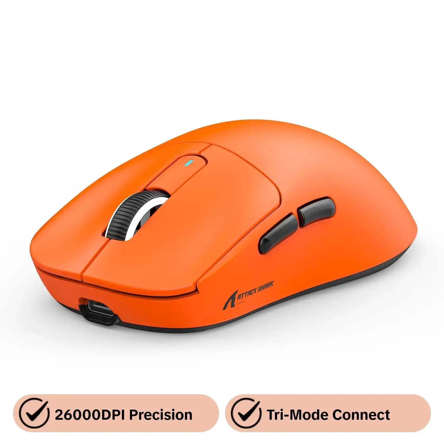ATTACK SHARK X3 Wireless Gaming Mouse, 26000DPI Gaming Sensor Mouse with Anti-slip Base, Lightweight Macro Gaming Mouse, Computer Mouse, Gaming Mouse, Computer Peripherals