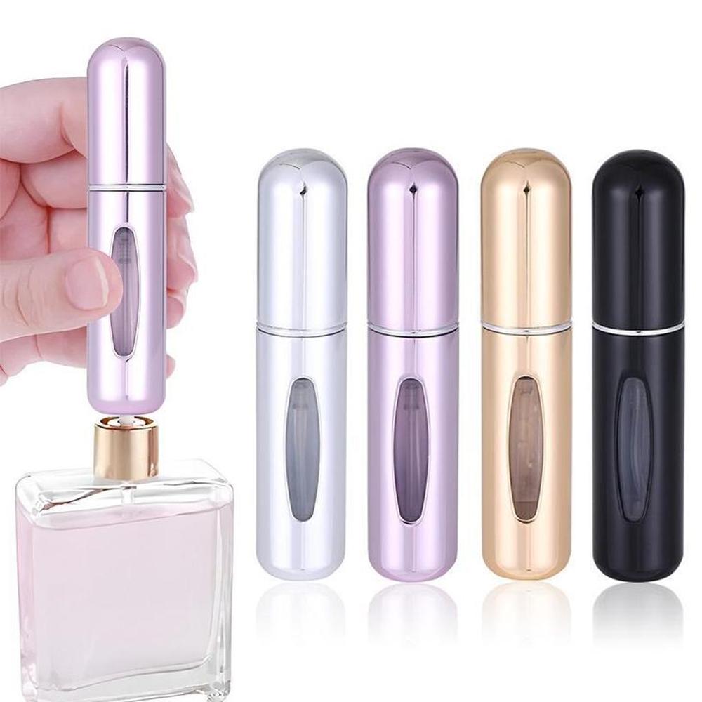 Mini 5ml Refillable Perfume Atomizer - Leak-Proof Travel Spray Bottle, TSA Approved for Airplane. Perfect Portable Fragrance Container Gift for Women, Men, Friends & Couples.
