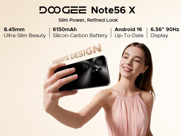 DOOGEE Note 56X Android 16, 6150mAh, 6.56
