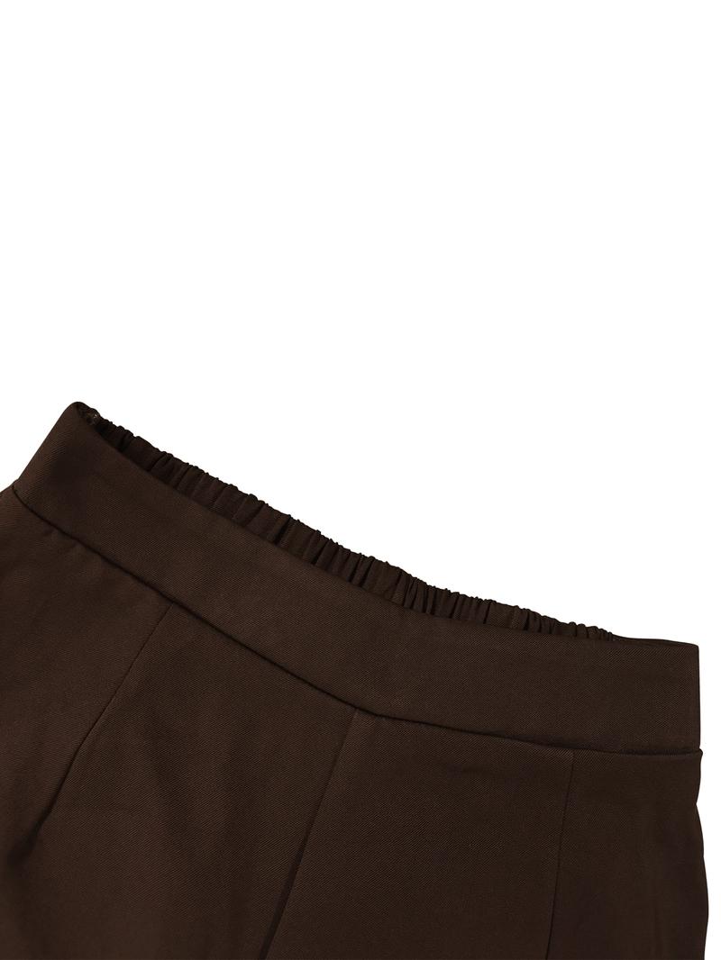 Women's Solid Color Tie Front Tank Top & Pants Set without Bag, Elegant Fashion Casual Two-piece Set for Daily Outdoor Wear, Women Clothes for Summer