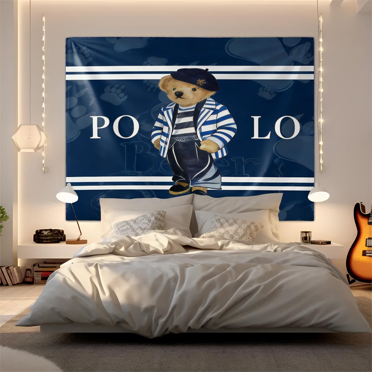 Bear Pattern Tapestry, Stylish Room Flag, Unique Wall Art For Living Room And Bedroom, Soft And Durable For Kids And Adults Daily Holiday Birthday Gift Bedroom Decoration