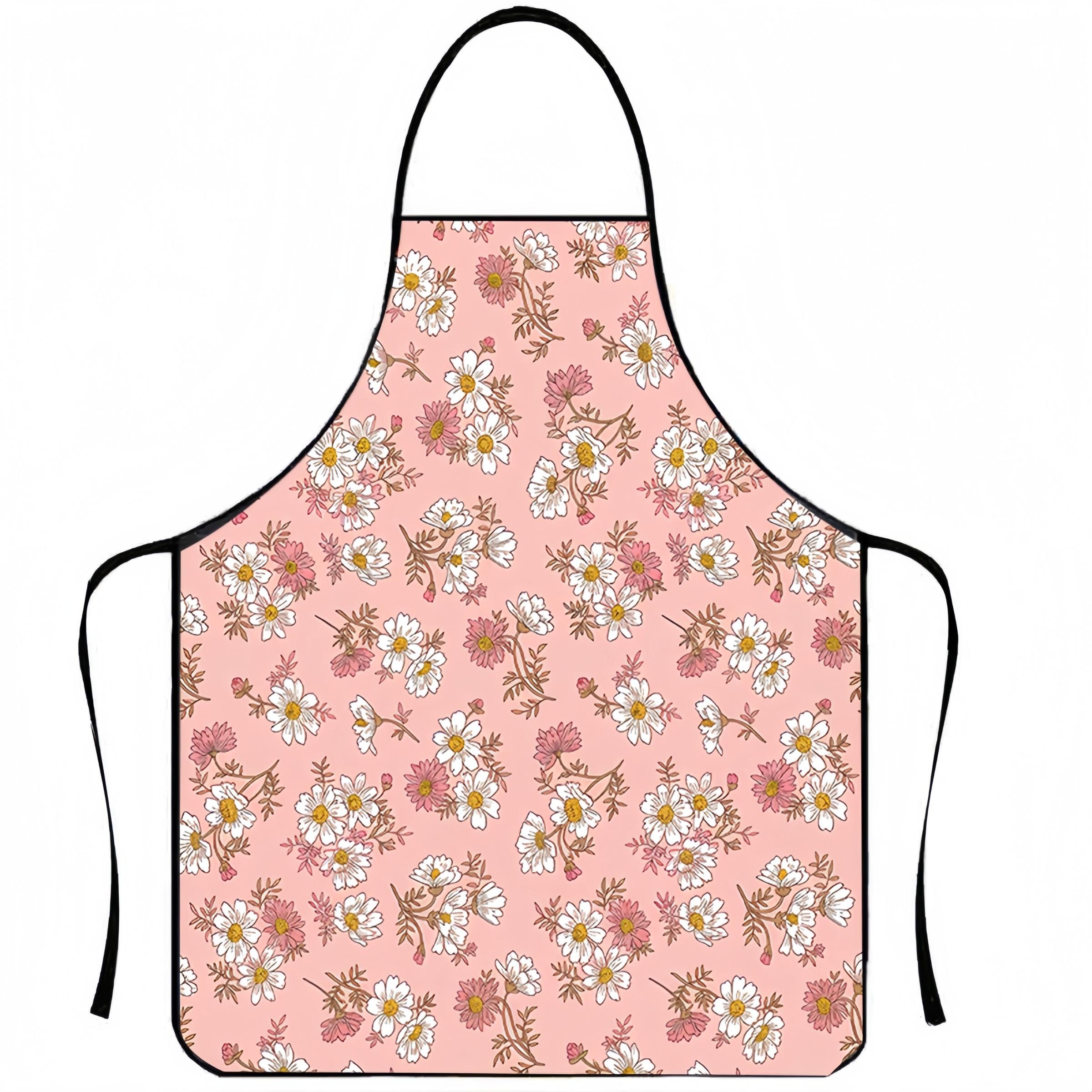 Floral Pattern Apron Set, 2 Counts Polyester Mexican Folk Style Aprons, Kitchen Apron for Cooking, Summer Spanish Apron,Mother's Day Gift, Kitchen&Cleaning Essential,Cleaning Tool,World Cup