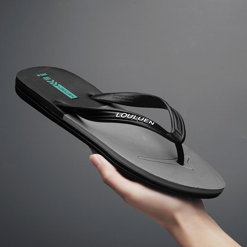 Men's PVC Flip Flops, Casual Comfortable Beach Sandals, Lightweight Non-Slip House Slippers, Ideal for Living Room, Bathroom, Beach