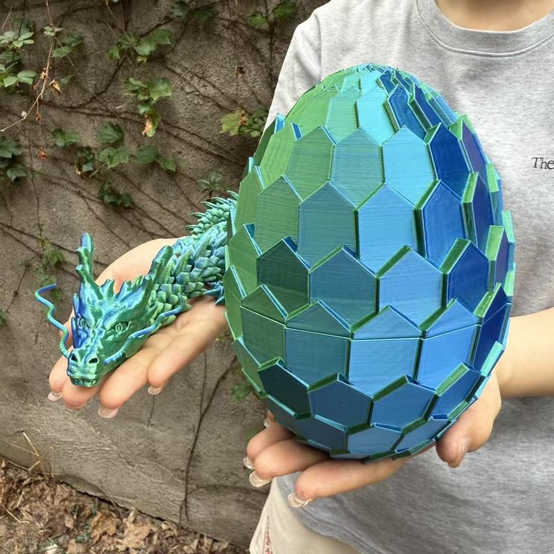 2pcs 3D Printed Dragon Egg Shaped Decorative Eggs, Collectible Figurines, Home Decoration Gift, Party Supplies, Perfect Christmas & New Year Present