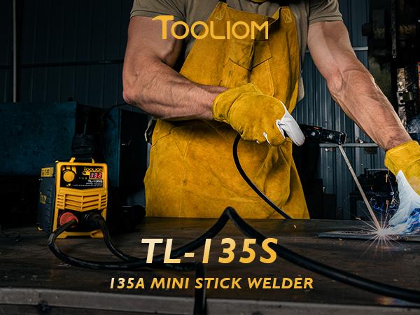 TOOLIOM 135A 110V Stick Welder, MMA Arc Welder Machine DC Inverter Welder with Digital Display, Portable Welding Machine
