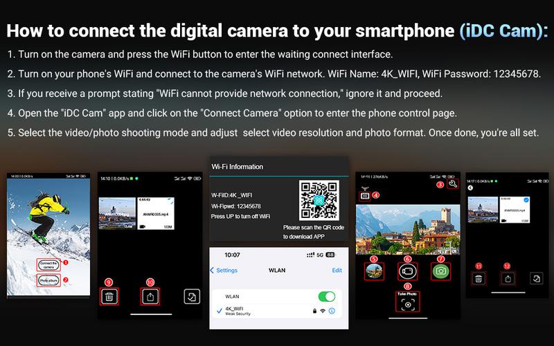 Multi-functional 4K & 64MP Digital Camera, Auto Focus Digital Camera, 16x Digital Zoom Cameras, Compact & Portable Mini Camera with 2.8" IPS Screen, 32G Memory Card and 1200 mAh Battery for Teens & Beginners, Seniors, Perfect Gifts for Halloween Outdoorfu