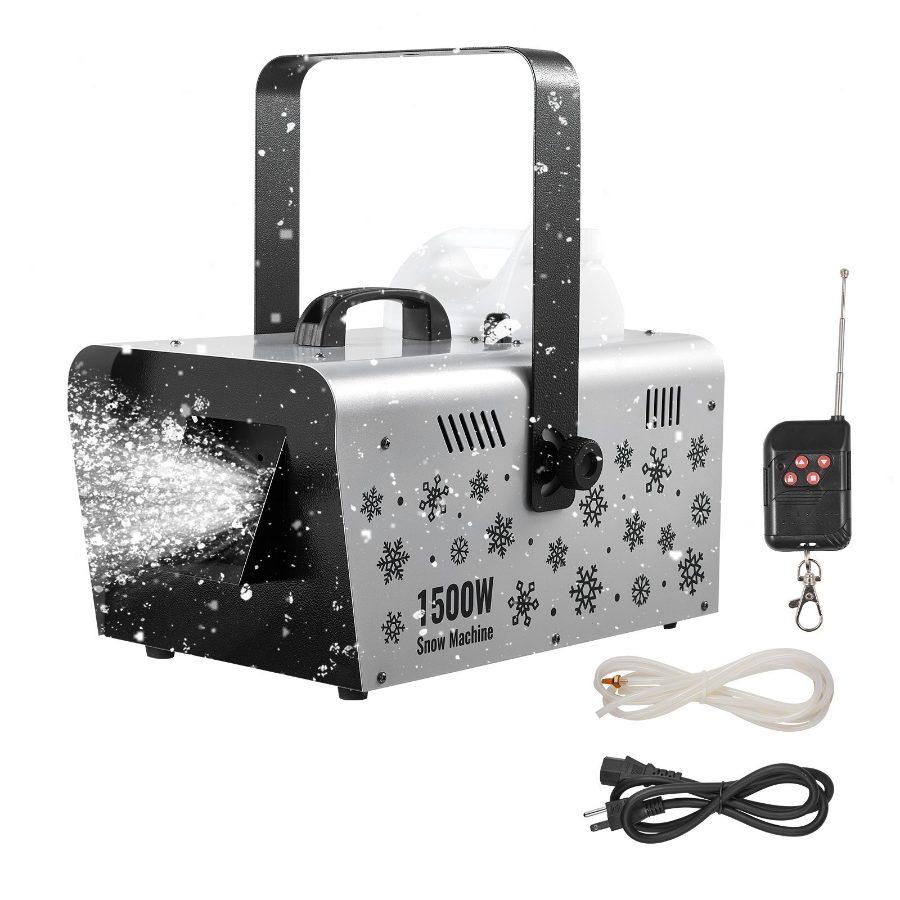 fathersdaygift VEVOR Snow Machine, 1500W Handheld/Hanging Snow Maker By Wireless Remote Control, Portable Snowmaking Machine, High Output Snowflake Maker with 5L Tank for Christmas Party Wedding Stage Effects