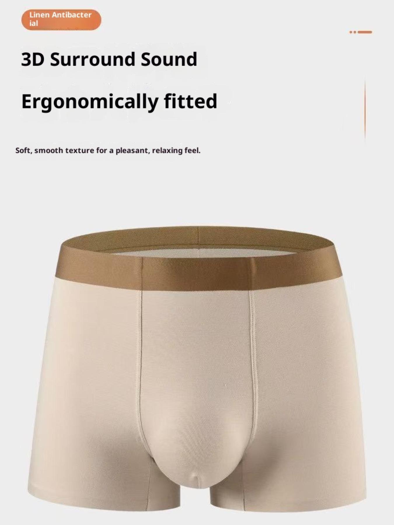 Men's Modal Underwear Minimalist Seamless Solid Thin Japanese Basic Silky Style Business Luxury Casual High Stretch No Chafing Breathable Antibacterial Quick-Drying Skin-Friendly No Ride-Up No Stuffiness for Big Guys Office Workers Gym 3/5/7 Packs