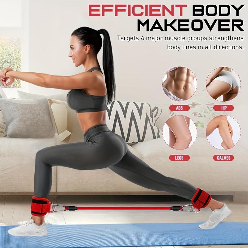 Universal Ankle Resistance Band Set with Adjustable Straps for Strength Training, Yoga, and Fitness - Multipurpose Exercise Bands for Leg & Butt Workouts, Hip Training, Muscle Toning - Includes Mesh Carry Bag，Ankle Band Set for Hip and Leg Training