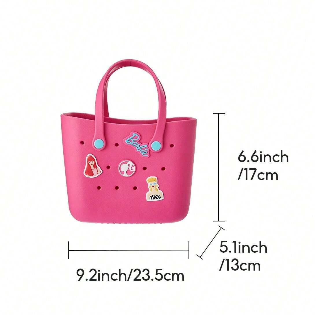 Barbie Daylight Shiny Series 3 Color - Cute Design Durable Lunch Bags For Girls Suitable Size Pink Pale Pink Blue Bento Bags With Repairable Handle, Surprise Halloween Gift for Girls and Daughters, Halloween Basket