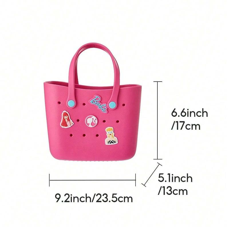 Barbie Daylight Shiny Series 3 Color - Cute Design Durable Lunch Bags For Girls Suitable Size Pink Pale Pink Blue Bento Bags With Repairable Handle, Surprise Halloween Gift for Girls and Daughters, Halloween Basket