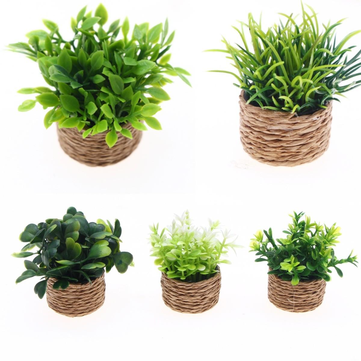 Mini Realistic Plant Pot Decorative Item, Indoor Car Decoration, Miniature Scene Props Model, Photography Accessories