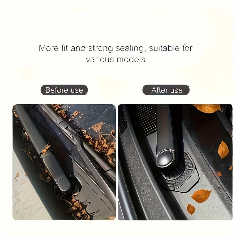 2-Pack Car Window Wiper Arm Hole Protector Parts, Dustproof Frost-Resistant Durable Seal Pad, Debris Removal Design Fits All Cars