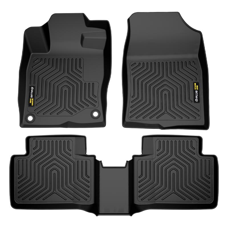 CROSSDESIGN All Weather TPE Floor Mats Liners  Fit For Honda Civic Sedan & Hatchback Coupe 16-21