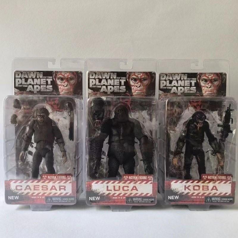 Neca 1/12 Rise of the Planet of the Apes 4 King Kong Caesar 7 Inch Jointed Action Figure, Collectible Model, Poseable PVC Collectibles, Party Gift, Halloween Present