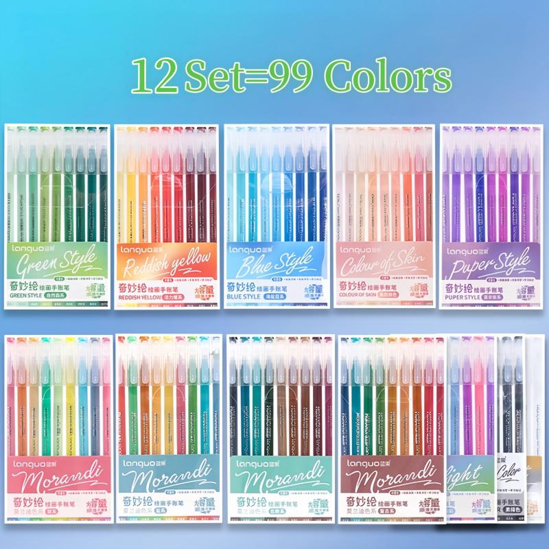 54/99/168/213 Pcs Gel Pens, 0.6 mm Fine Tip Gel Pens for Coloring,Portable Case gel pens Colored for Journaling, Coloring, Painting, Drawing & DIY Crafts,Stackable colors,Smooth,Water-Based