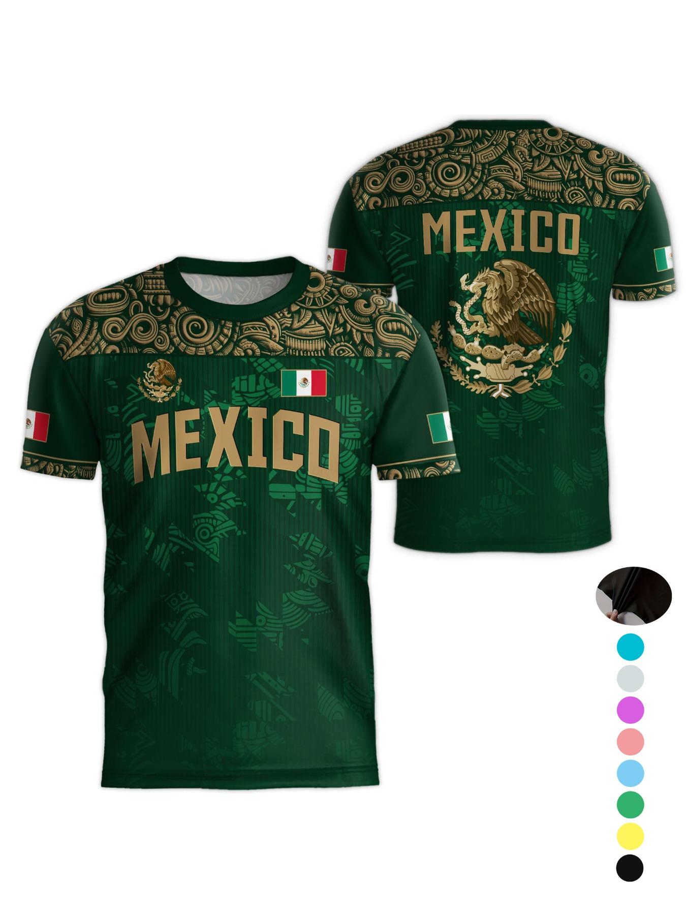 Mexico World Cup Short Sleeve T-Shirt, Breathable Quick-Dry Sports Fabric, Casual Fitted Ombre Design, Unisex Long Tee for All Seasons, Athletic Sports Clothing Mexico World Cup Short Sleeve T-Shirt, Breathable Quick-Dry Sports Fabric, Casual Fitted Ombre Design, Unisex Long Tee for All Seasons, Athletic Sports Clothing