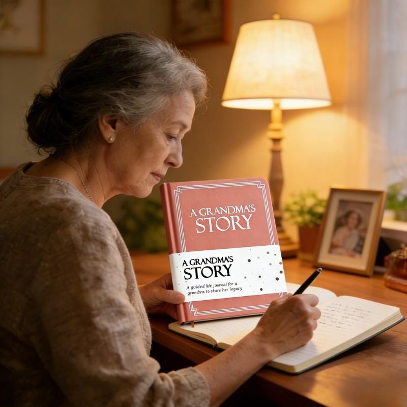Grandmother's Life Story Diary Hardcover, Meaningful Memorial Gift, 250+ Guiding Questions, Perfect for Mother's Day, Grandparents' Day, Birthday