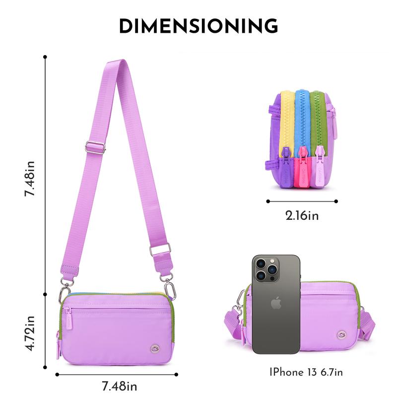 CN6051 Three-Layer Contrast Color Multifunctional ChestBag Polyester Material Waterproof Waist Bag lightweight commuter HandbagTikTokShopHolidayHau CN6051 Three-Layer Contrast Color Multifunctional ChestBag Polyester Material Waterproof Waist Bag lightweight commuter HandbagTikTokShopHolidayHau