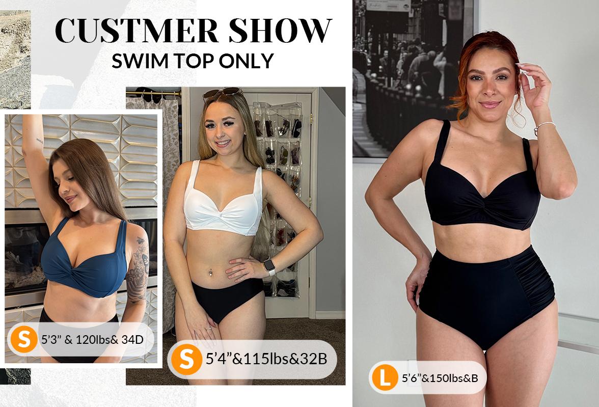 Yonique Women Underwire Bikini Top - Push Up Bathing Suit Top Padded Bra Swimsuit Top