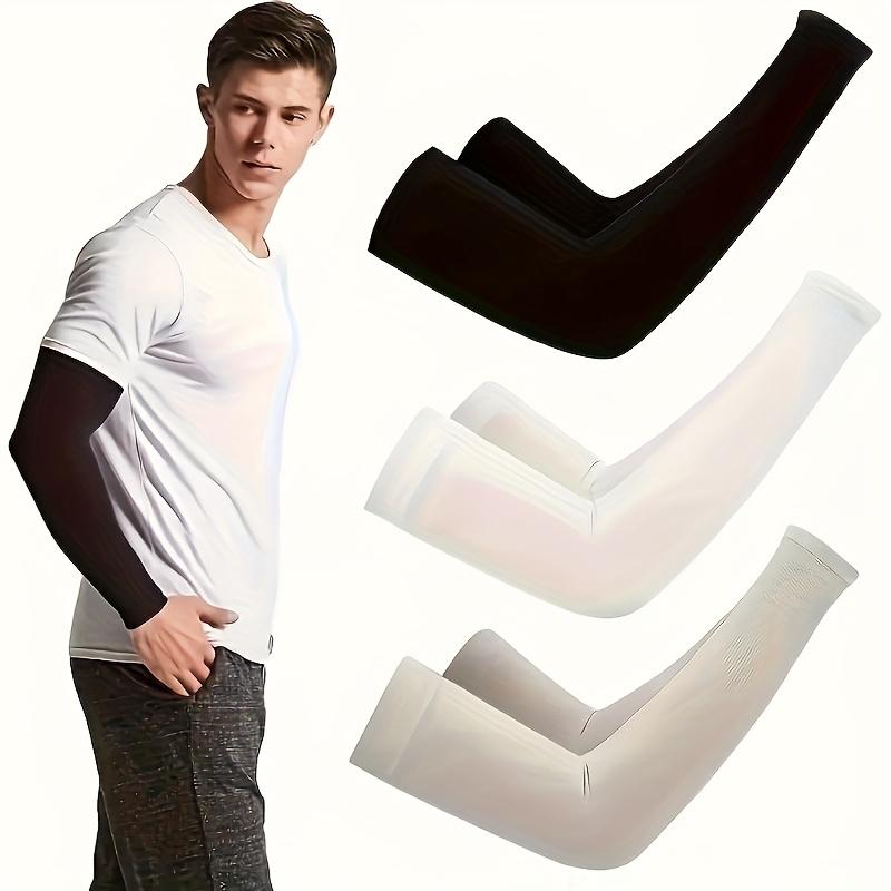 2 pieces (1 pair) cooling arm sleeves, high elasticity, breathable polyester fiber, suitable for driving, golf, fishing, cycling, hiking and outdoor sports - solid color, stretch and snug fit (Model: DM651)