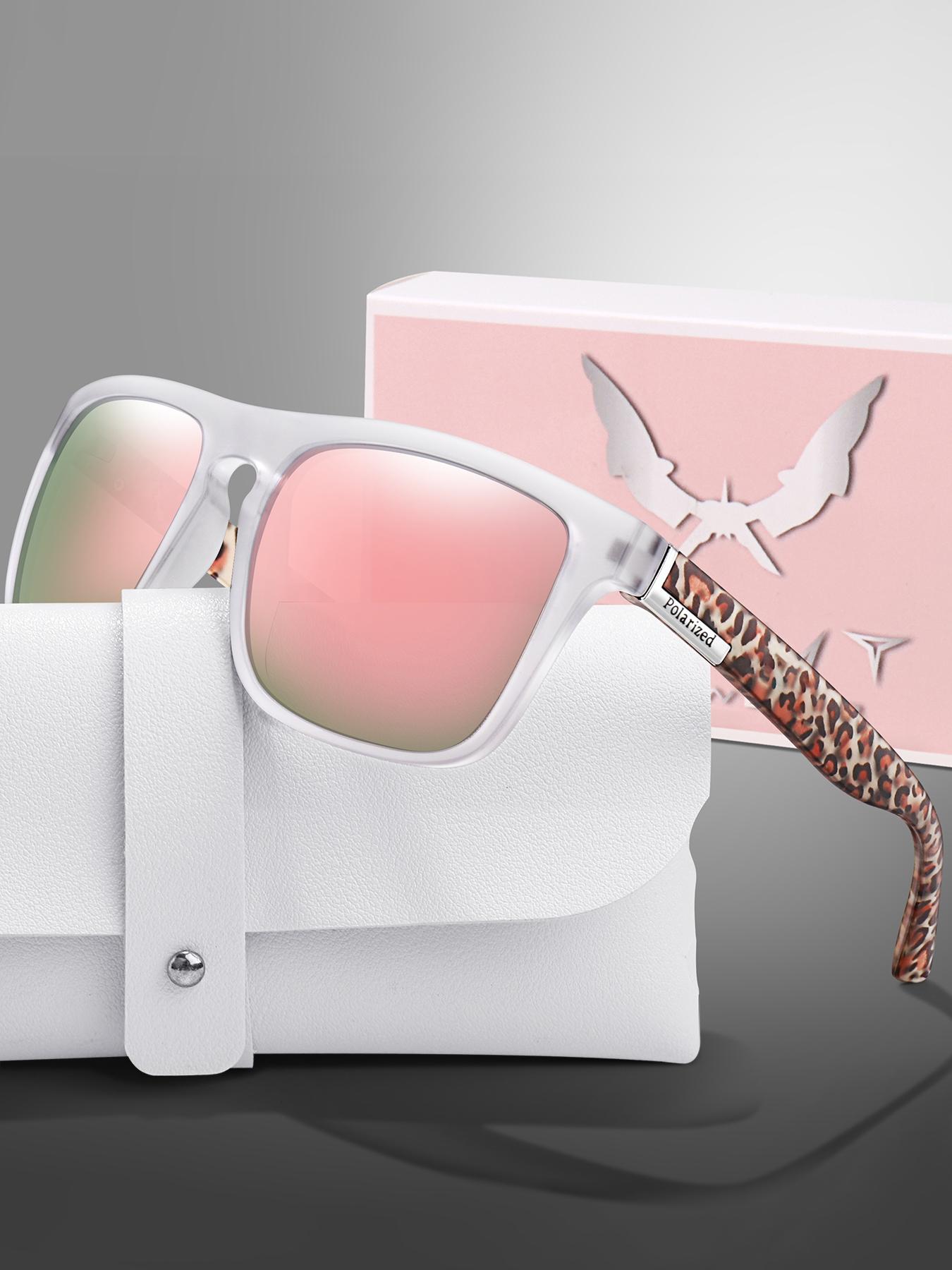 Classic Polarized Sunglasses with Case and Gift Packaging, Stylish UV Protection Eyewear, Vintage Square Frame for Daily Use, Perfect for Outdoor Activities, Great Gifts for Christmas, Valentine's Day, and Mother's Day, Trendy Vintage Sunglasses