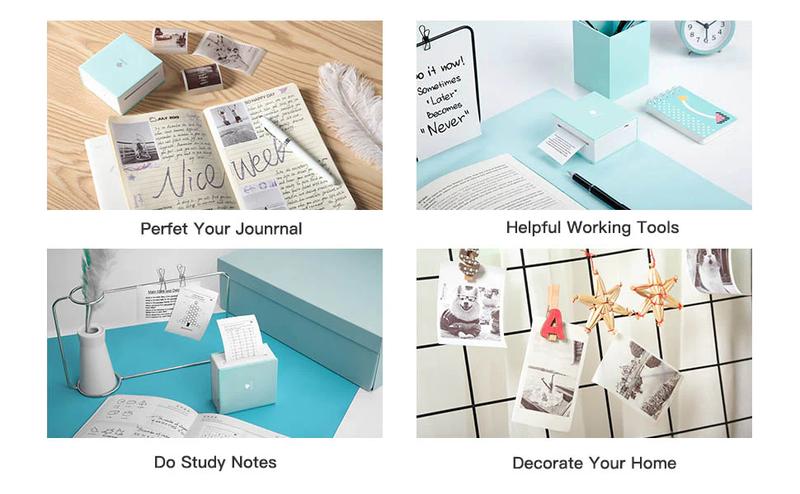 Phomemo M02 Mini Sticker Printer – Portable Inkless Thermal Printer for DIY Crafts, Journals, Photos, Study Notes & Labels – Ideal for Home, School & Travel