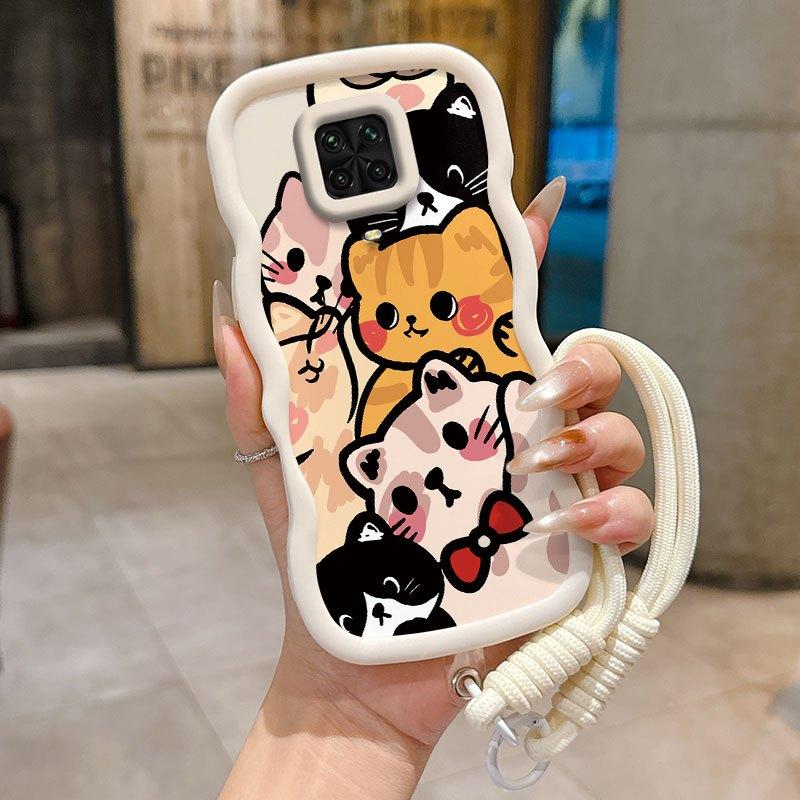 1 Piece Durable Note 9 Pro Max Flexible Cute kitten Case For Redmi Note 9 Pro Max Featuring Lightweight And Bracelet In Entertainment