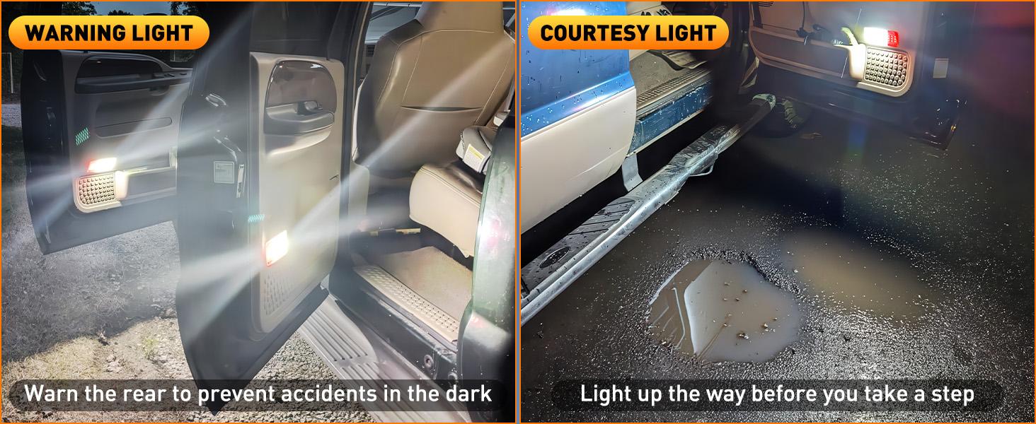 Nilight 2PCS LED Interior Door Panel Lights for Ford F250 F350 F450 F550 Super Duty 1999-2007 and 2000-2005 - Compatible with White and Red Car Accessories Vehicle Automotive  dealsforyoudays