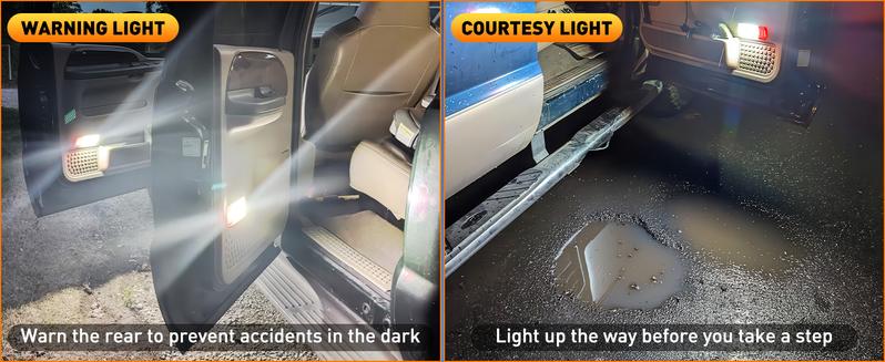 Nilight 2PCS LED Interior Door Panel Lights for Ford F250 F350 F450 F550 Super Duty 1999-2007 and 2000-2005 - Compatible with White and Red Car Accessories Vehicle Automotive  dealsforyoudays